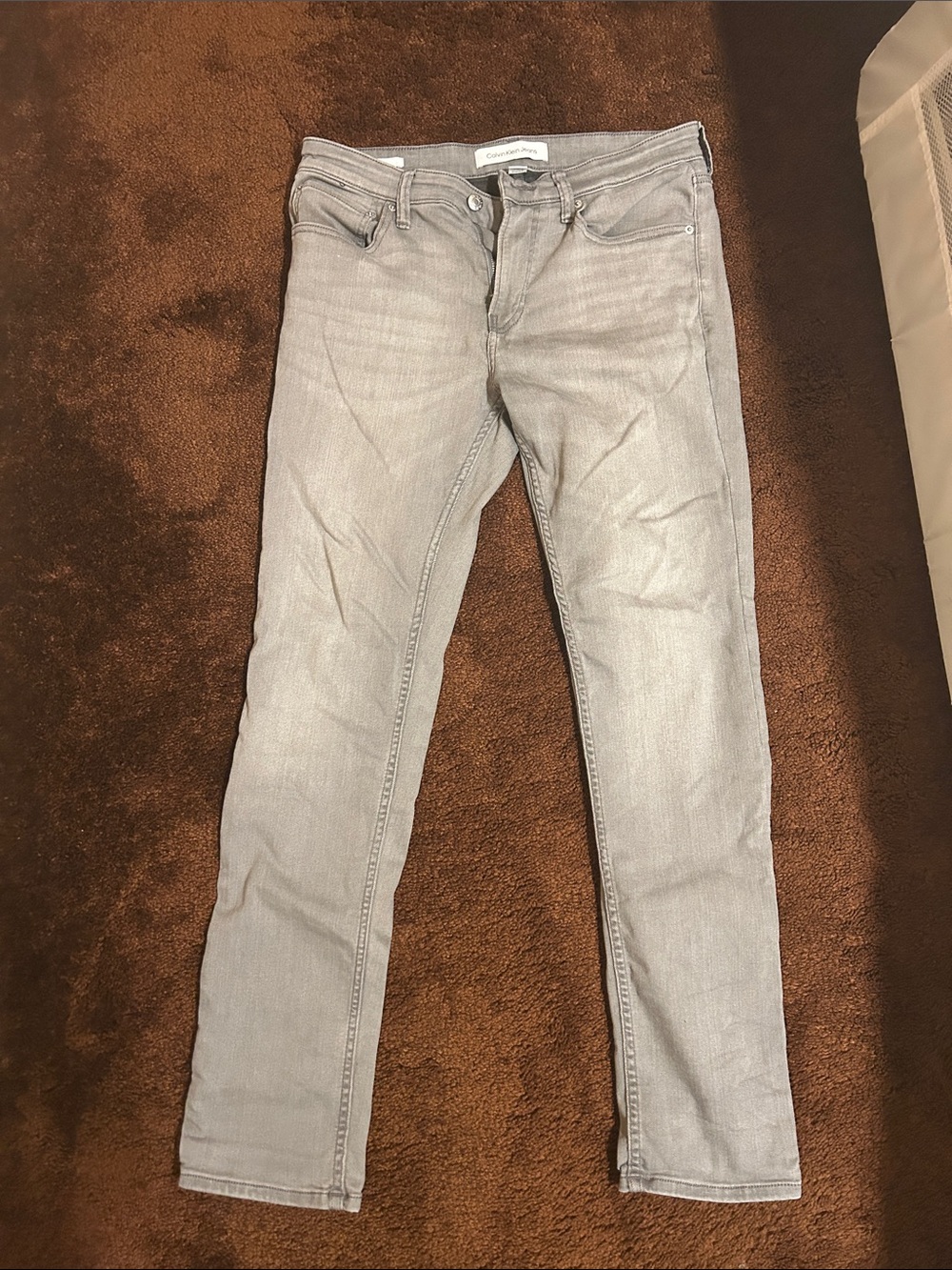 Calvin Klein Jeans Slim Men’s Jeans — Light Gray Wash